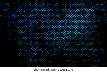 Dark Blue, Green vector modern geometrical background. Abstract template. Geometric pattern in square style with gradient.