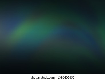Dark Blue, Green vector modern bokeh pattern. Creative illustration in halftone style with gradient. Brand new design for your business.