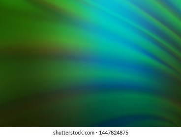 Dark Blue, Green vector modern bokeh pattern. An elegant bright illustration with gradient. The best blurred design for your business.