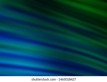 Dark Blue, Green vector modern bokeh pattern. Colorful illustration in blurry style with gradient. A completely new template for your design.