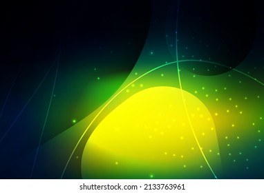 Dark Blue, Green vector Modern abstract illustration with colorful dots, lines. Abstract illustration with colored bubbles in nature style. Simple design for your web site.