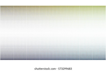 Dark Blue, Green vector modern geometrical circle abstract background. Dotted texture template. Geometric pattern in halftone style with gradient. 