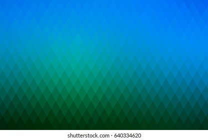 Dark Blue, Green vector modern geometrical background. Abstract template. Geometric pattern in square style with gradient.