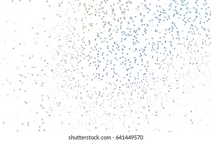Dark Blue, Green vector modern geometrical circle abstract background. Dotted texture template. Geometric pattern in halftone style with gradient. 