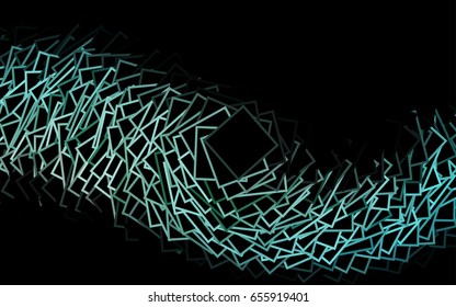 Dark Blue, Green vector modern geometrical background. Abstract template. Geometric pattern in square style with gradient.