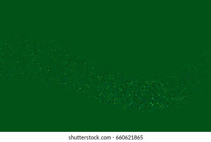 Dark Blue, Green vector modern geometrical circle abstract background. Dotted texture template. Geometric pattern in halftone style with gradient. 