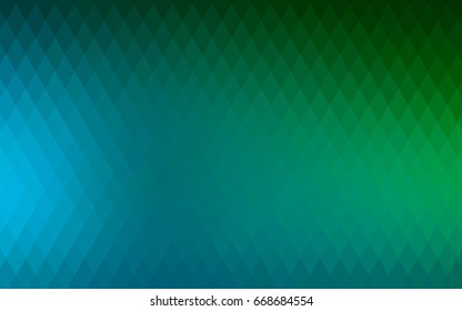 Dark Blue, Green vector modern geometrical background. Abstract template. Geometric pattern in square style with gradient.