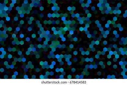 Dark Blue, Green vector modern geometrical abstract background. Texture, brand-new background. Geometric background in Origami style with gradient. 
