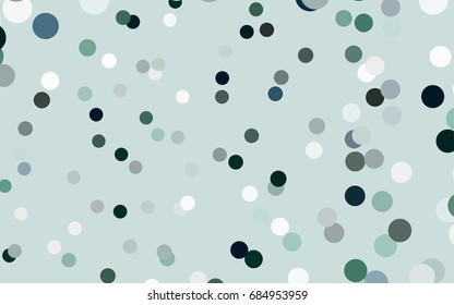 Dark Blue, Green vector modern geometrical circle abstract background. Dotted texture template. Geometric pattern in halftone style with gradient. 
