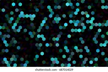 Dark Blue, Green vector modern geometrical abstract background. Texture, brand-new background. Geometric background in Origami style with gradient. 