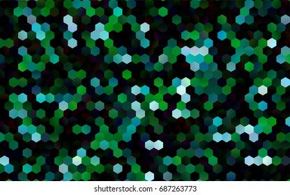 Dark Blue, Green vector modern geometrical abstract background. Texture, brand-new background. Geometric background in Origami style with gradient. 
