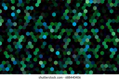 Dark Blue, Green vector modern geometrical abstract background. Texture, brand-new background. Geometric background in Origami style with gradient. 