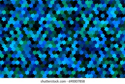 Dark Blue, Green vector modern geometrical abstract background. Texture, brand-new background. Geometric background in Origami style with gradient. 