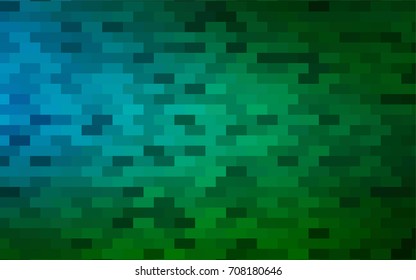 Dark Blue, Green vector modern geometrical background. Abstract template. Geometric pattern in square style with gradient.