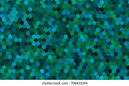 Dark Blue, Green vector modern geometrical abstract background. Texture, brand-new background. Geometric background in Origami style with gradient. 