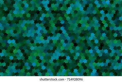 Dark Blue, Green vector modern geometrical abstract background. Texture, brand-new background. Geometric background in Origami style with gradient. 