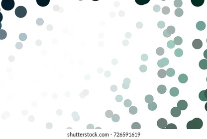 Dark Blue, Green vector modern geometrical circle abstract background. Dotted texture template. Geometric pattern in halftone style with gradient. 