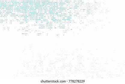Dark Blue, Green vector modern geometrical circle abstract background. Dotted texture template. Geometric pattern in halftone style with gradient. 