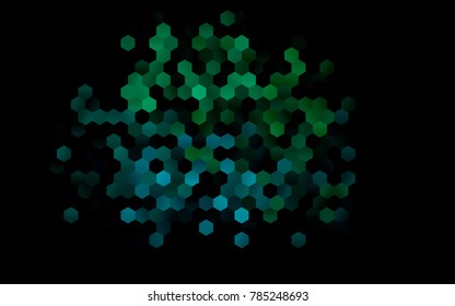 Dark Blue, Green vector modern geometrical abstract background. Texture, brand-new background. Geometric background in Origami style with gradient. 