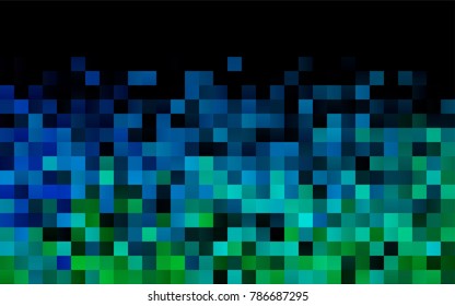 Dark Blue, Green vector modern geometrical background. Abstract template. Geometric pattern in square style with gradient.
