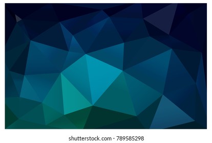 Dark Blue, Green vector modern geometrical abstract background. Texture, new background. Geometric background in Origami style with gradient. 