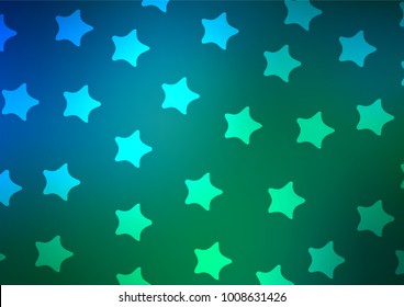 Dark Blue, Green vector natural abstract pattern. A vague abstract illustration with doodles in Indian style. A new texture for your design.