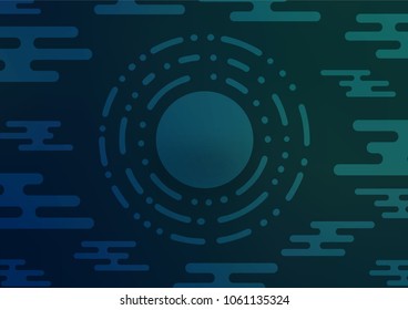 Dark Blue, Green vector natural elegant texture. A vague abstract illustration with doodles in Indian style. A completely new template for your business design.