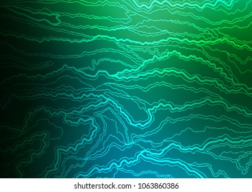 Dark Blue, Green vector natural elegant pattern. Shining colored illustration with doodles in Zen tangle style. The pattern can be used for wallpapers and coloring books.