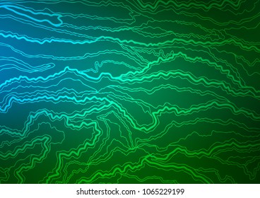 Dark Blue, Green vector natural abstract texture. Colorful abstract illustration with lines in Asian style. The completely new template can be used for your brand book.