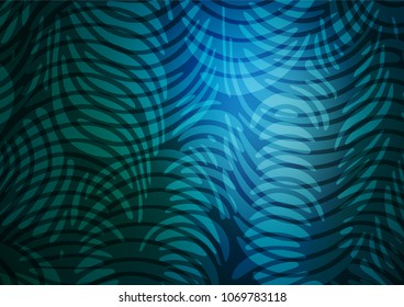 Dark Blue, Green vector natural elegant pattern. Shining colored illustration with doodles in Zen tangle style. The completely new template can be used for your brand book.