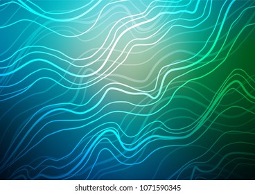 Dark Blue, Green vector natural abstract texture. Modern geometrical abstract illustration with doodles. The elegant pattern can be used as a part of a brand book.