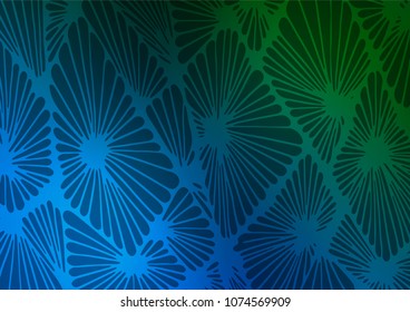 Dark Blue, Green vector natural abstract texture. A completely new color illustration in doodle style. A new texture for your design.