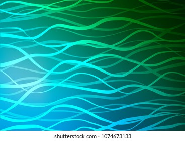 Dark Blue, Green vector natural abstract texture. Geometric doodle illustration in Origami style with gradient. The pattern can be used for coloring books and pages for kids.