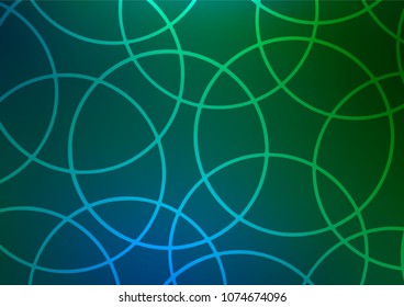 Dark Blue, Green vector natural elegant background. Modern geometrical abstract illustration with doodles. Hand painted design for web, leaflet, textile.