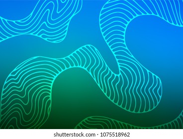 Dark Blue, Green vector natural abstract pattern. A completely new color illustration in doodle style. A completely new design for your business.