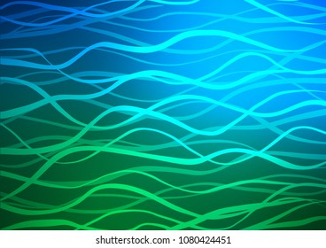 Dark Blue, Green vector natural abstract background. Ethnic elegant natural pattern with gradient. Brand-new design for your business.