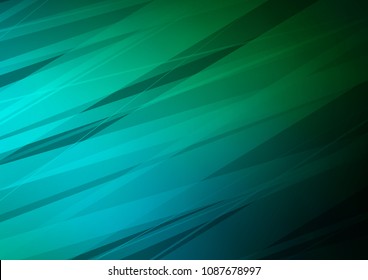 Dark Blue, Green vector natural abstract background. Brand new colored illustration in blurry style with doodles. Hand painted design for web, wrapping, wallpaper.