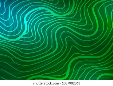 Dark Blue, Green vector natural elegant texture. Doodles on blurred abstract background with gradient. The pattern can be used for heads of websites and designs.