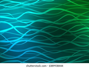 Dark Blue, Green vector natural elegant pattern. Doodles on blurred abstract background with gradient. The pattern can be used for heads of websites and designs.