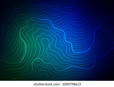 Dark Blue, Green vector natural elegant template. Colorful illustration in abstract style with doodles and Zen tangles. A new texture for your design.