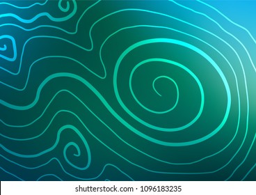 Dark Blue, Green vector natural abstract template. Modern geometrical abstract illustration with doodles. The completely new template can be used for your brand book.