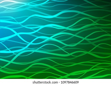 Dark Blue, Green vector natural abstract pattern. Brand-new colored illustration in blurry style with doodles. Hand painted design for web, leaflet, textile.