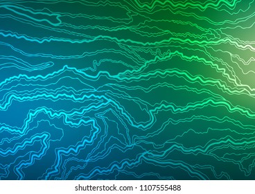 Dark Blue, Green vector natural abstract texture. Creative illustration in blurred style with doodles and Zen tangles. Brand-new style for your business design.
