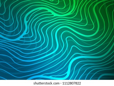 Dark Blue, Green vector natural abstract texture. Ethnic elegant natural pattern with gradient. The pattern can be used for coloring books and pages for kids.