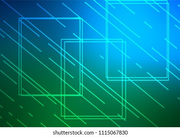 Dark Blue, Green vector natural elegant background. A completely new color illustration in doodle style. The template can be used as a background for cell phones.