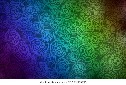 Dark Blue, Green vector natural elegant pattern. Shining colored illustration with roses in doodle style. The elegant pattern can be used as a part of a brand book.