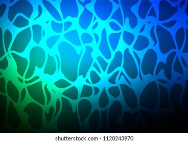 Dark Blue, Green vector natural elegant texture. Creative illustration in blurred style with doodles and Zen tangles. The completely new template can be used for your brand book.