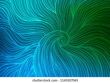 Dark Blue, Green vector natural abstract texture. Sketchy hand drawn doodles on blurred background. Hand painted design for web, wrapping, wallpaper.