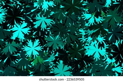 Dark Blue, Green vector natural artwork with flowers. Sketchy doodle flowers on white background. New design for your business.