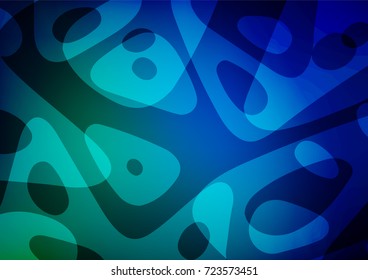 Dark Blue, Green vector natural elegant texture. Brand-new colored illustration in blurry style with doodles. A completely new template for your business design.